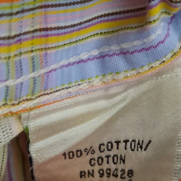 Bugatchi Uomo XXL Shirt Men’s Plaid Cotton Long Sleeve Made Korea Embroidered - Picture 6 of 8